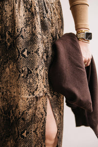 Gentle Fawn - Snake Print Midi Skirt