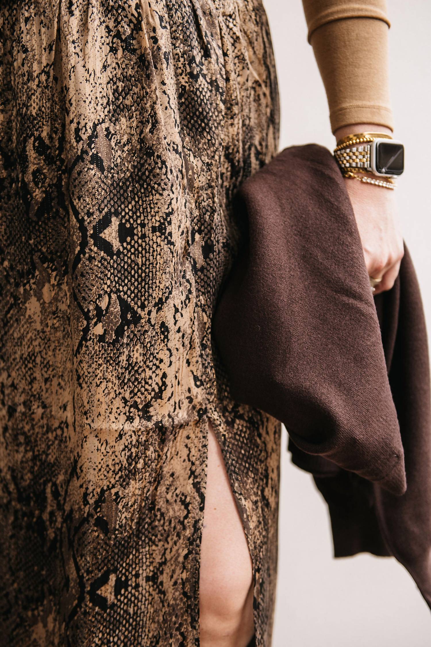 Gentle Fawn - Snake Print Midi Skirt