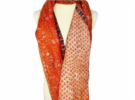 Pomegranate Moon - Women's Reversible Sari Scarf