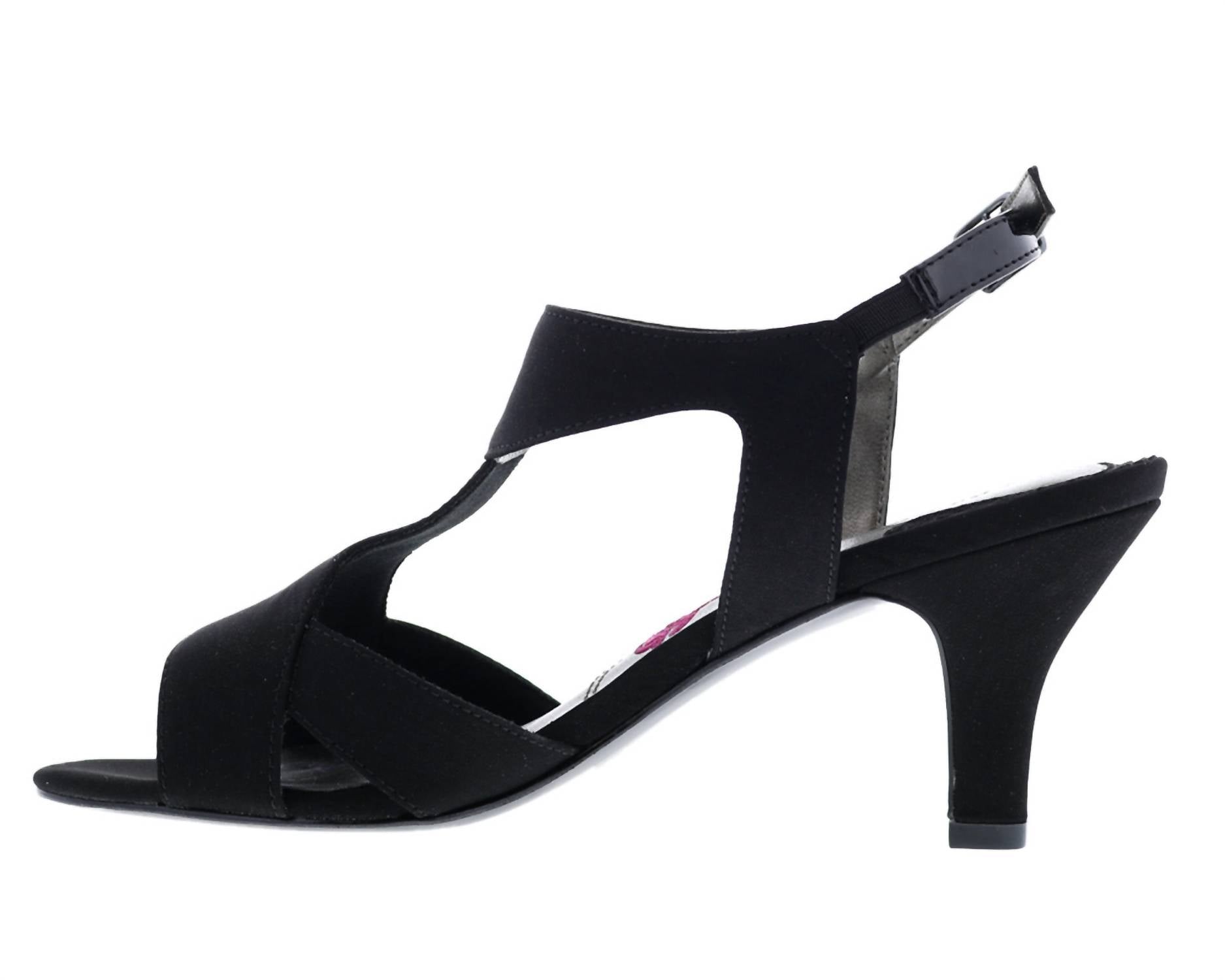 Ros Hommerson Women's Lucky Slingback Heel Sandal in black - women's heels - detail view