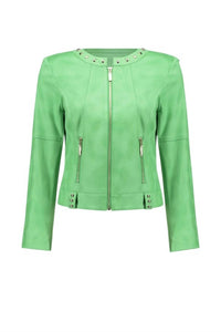 Joseph Ribkoff Zip Front Casual Jacket in island green - women's jacket - view 7