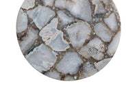Creative Co-Op - Natural Agate Lazy Susan with Mango Wood Base