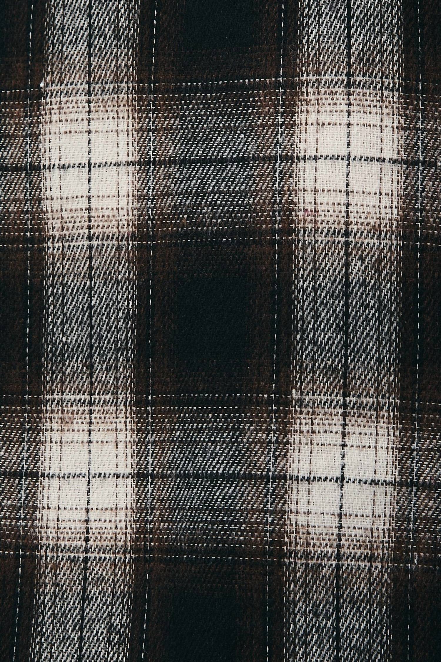 Sunday Edition Plaid Boxer Shorts in brown cream - women's shorts - view 6