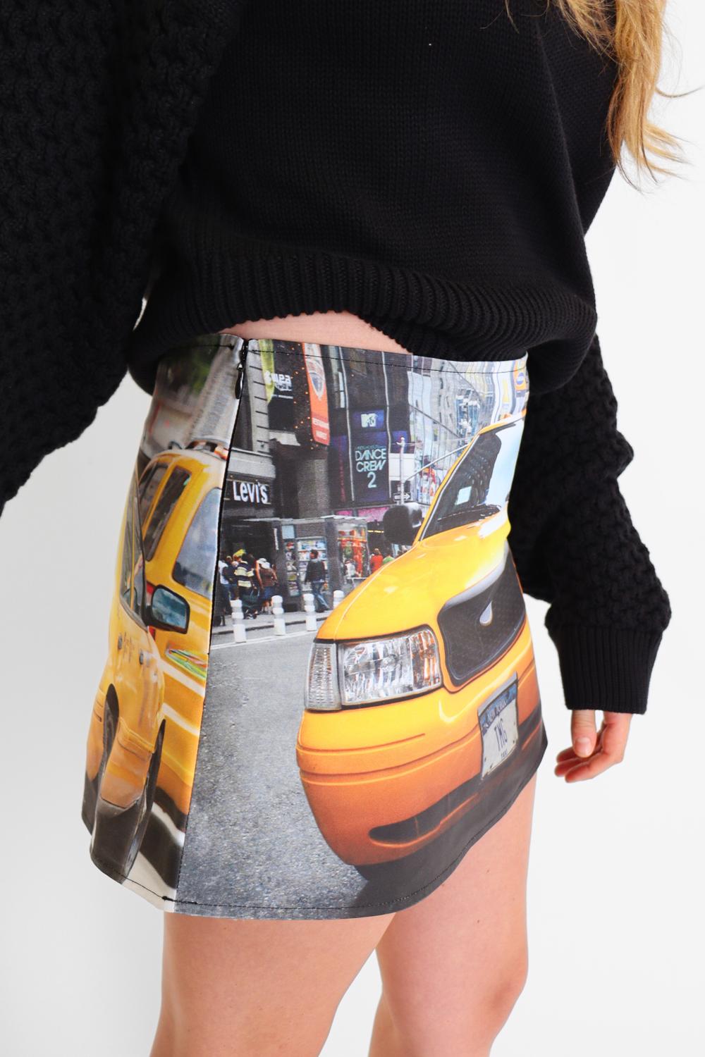 Tyler McGillivary Camilla Mini Skirt in yellow - women's skirt - alternate view