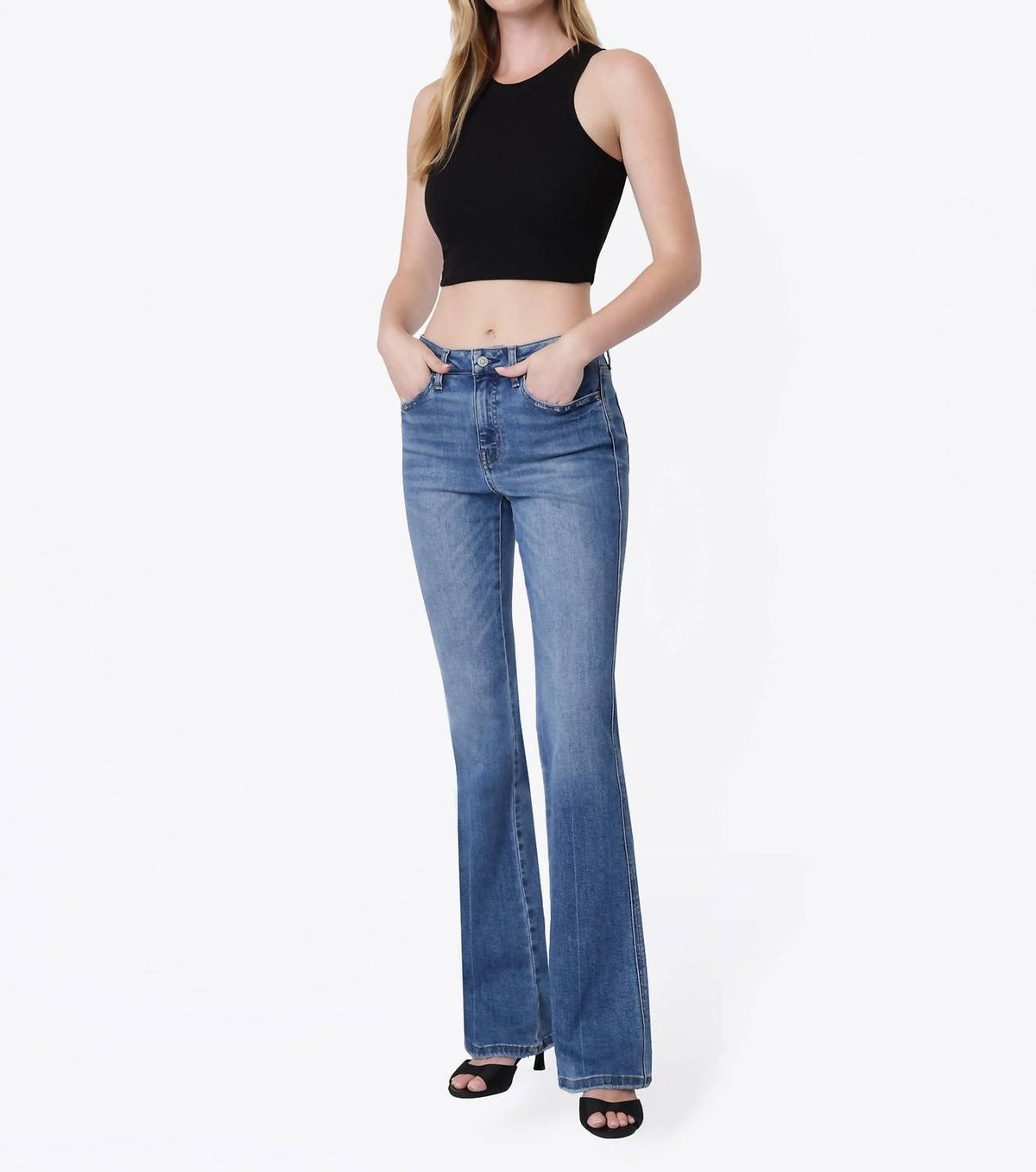 Flying Monkey - High Rise Full Length Bootcut Jeans
