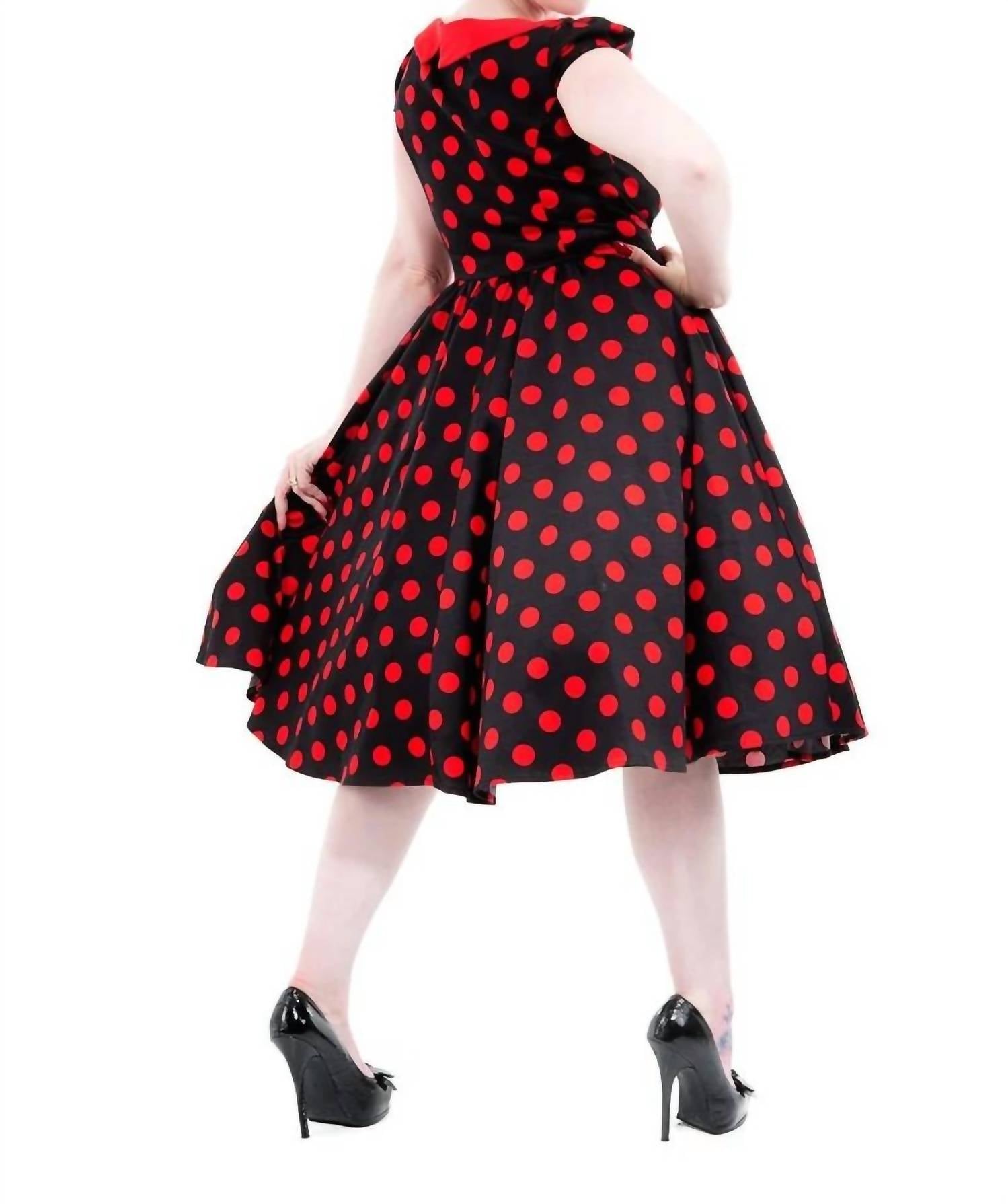 Orchid Bloom - Polka Dot Swing Dress