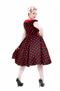 Orchid Bloom - Polka Dot Swing Dress