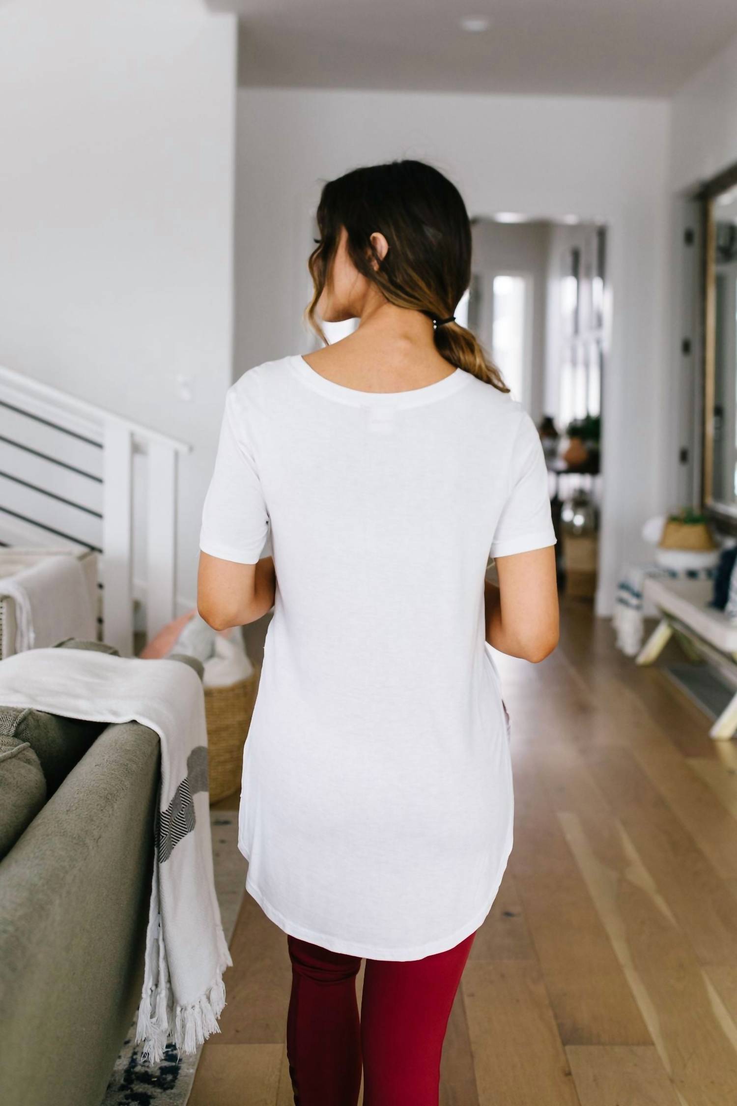 Mono B - Split Hem Athleisure Top