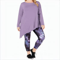 Ideology - Activewear Plus Size Asymmetrical Long Sleeves Top