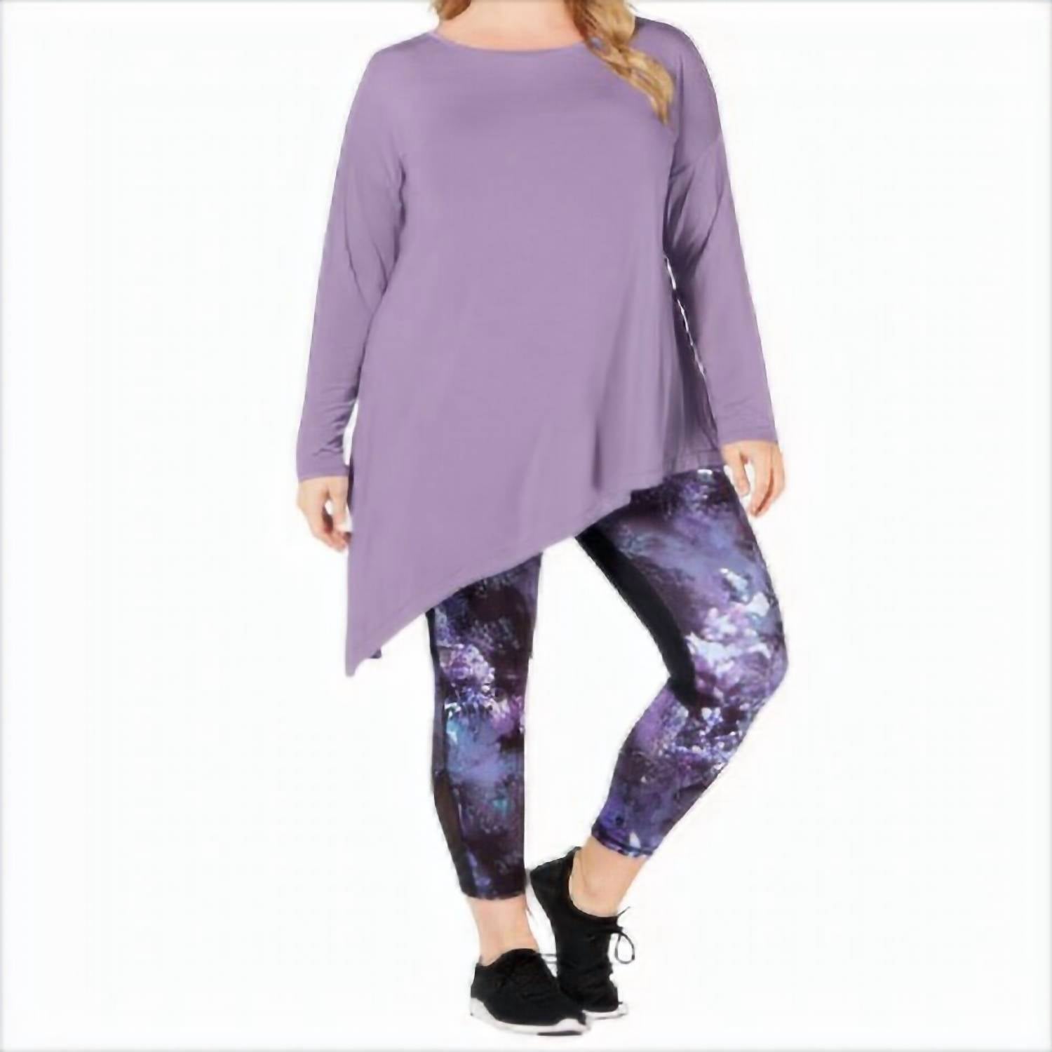 Ideology - Activewear Plus Size Asymmetrical Long Sleeves Top