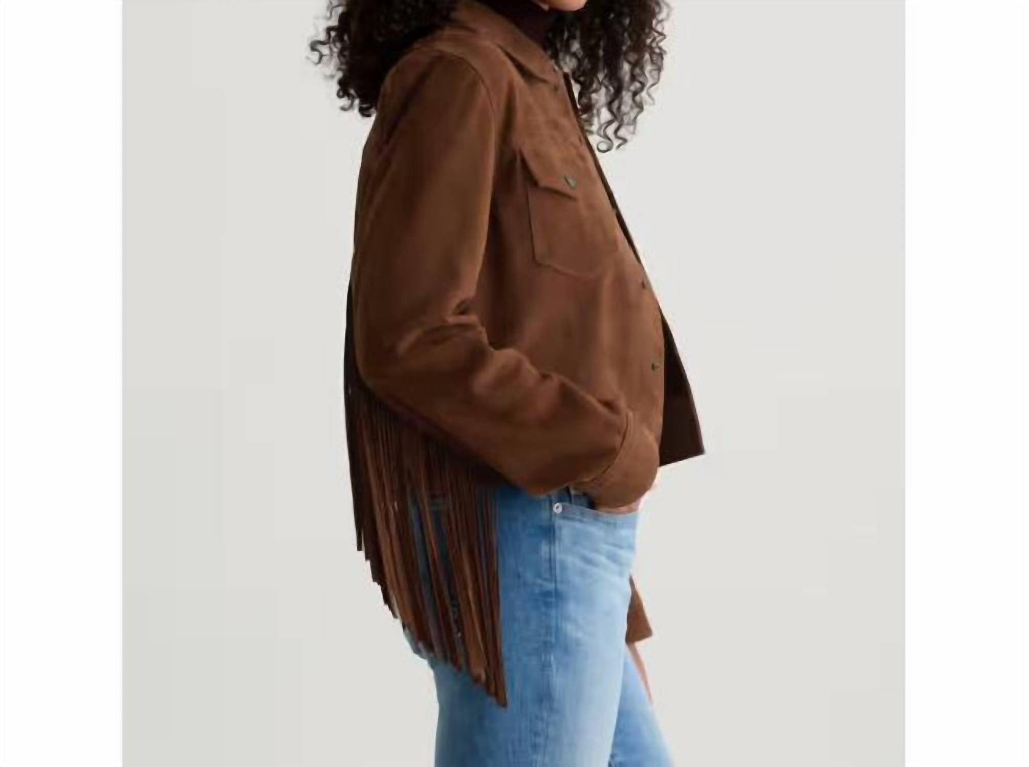 Ag Jeans - Molly Suede Fringe Truck Jacket