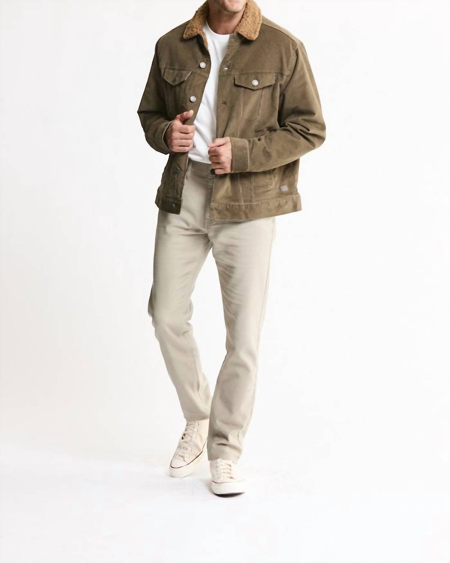 Jachs New York - Corduroy Sherpa Lined Trucker Jacket