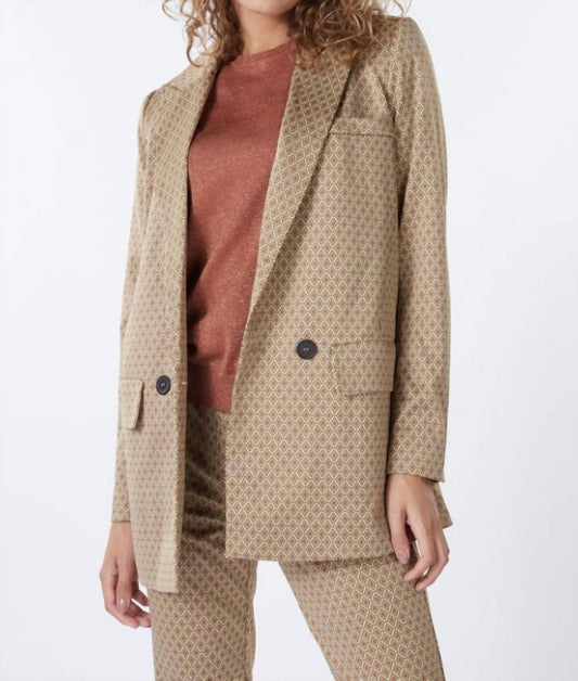 Esqualo - Double Breasted Knitted Diamond Blazer