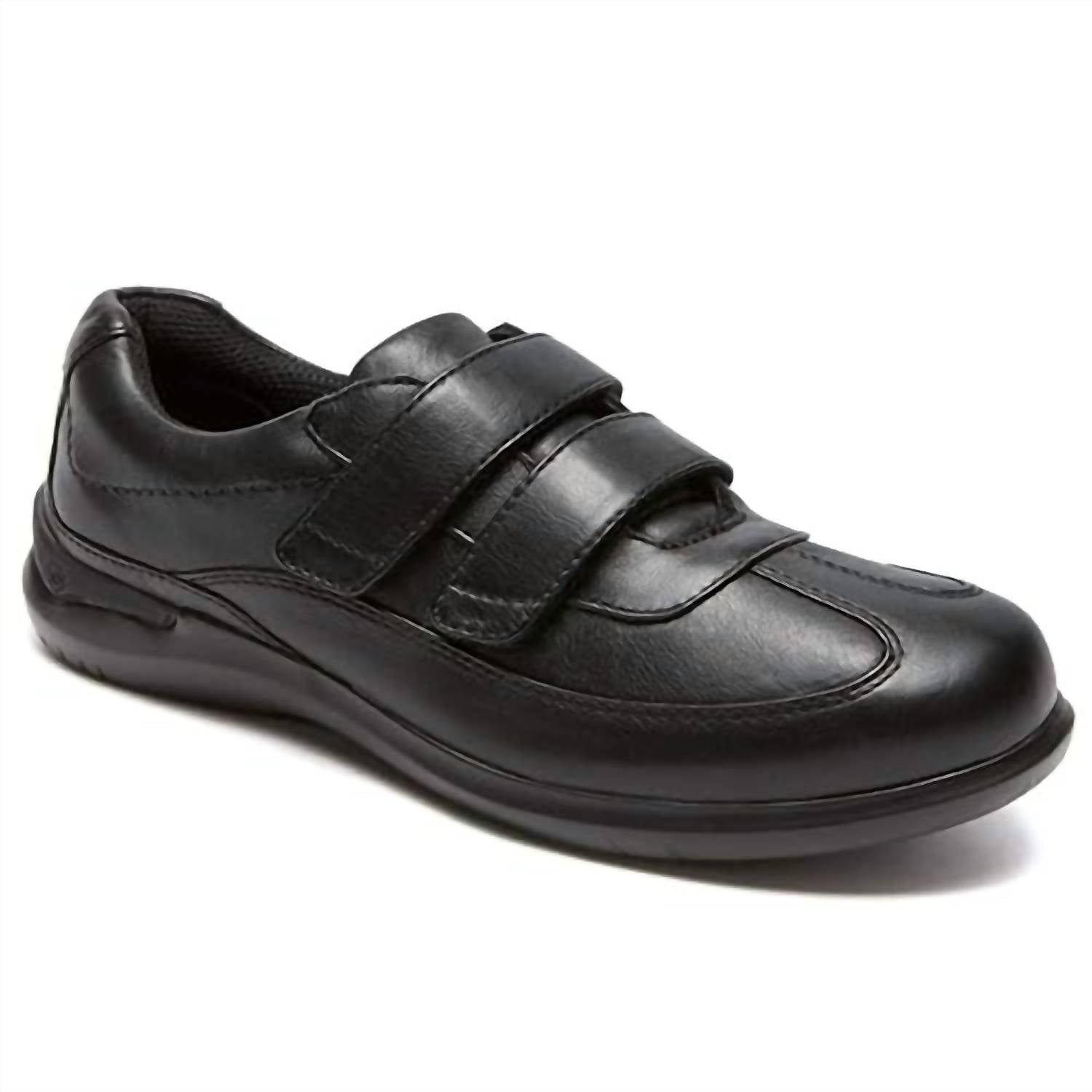 Aravon Women's Flora Double Strap Sneaker in black - women's sneaker - detail view
