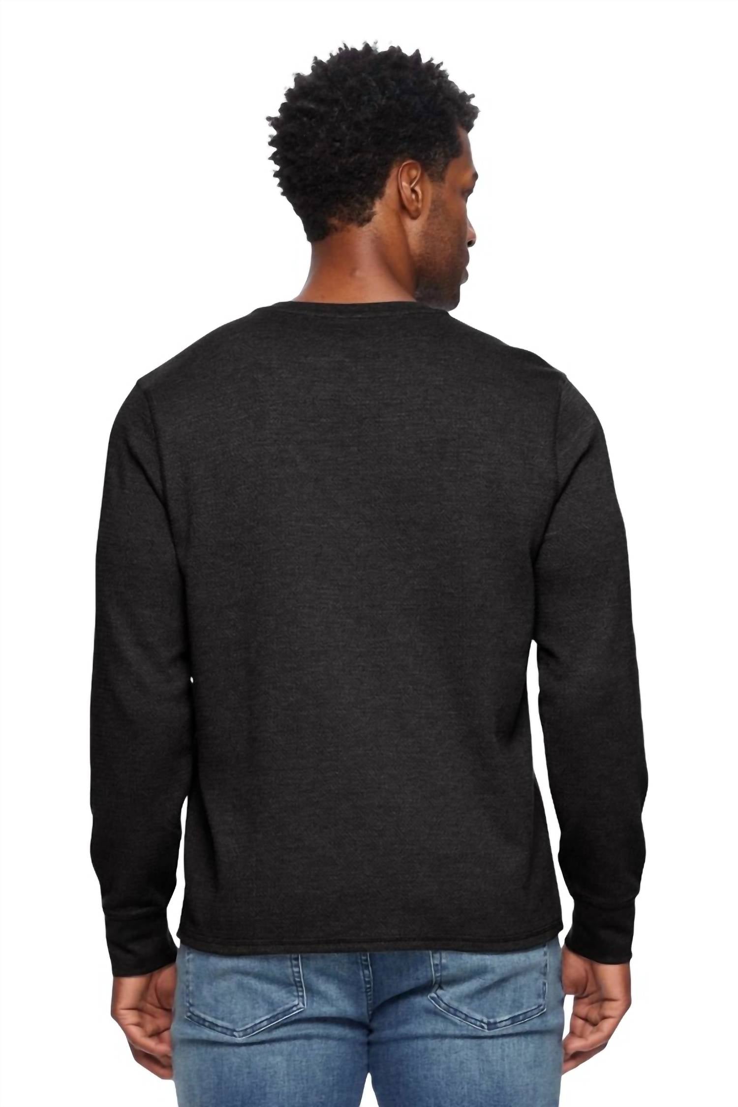Flags & Anthem - Owen Soft Waffle Henley Long Sleeve Top