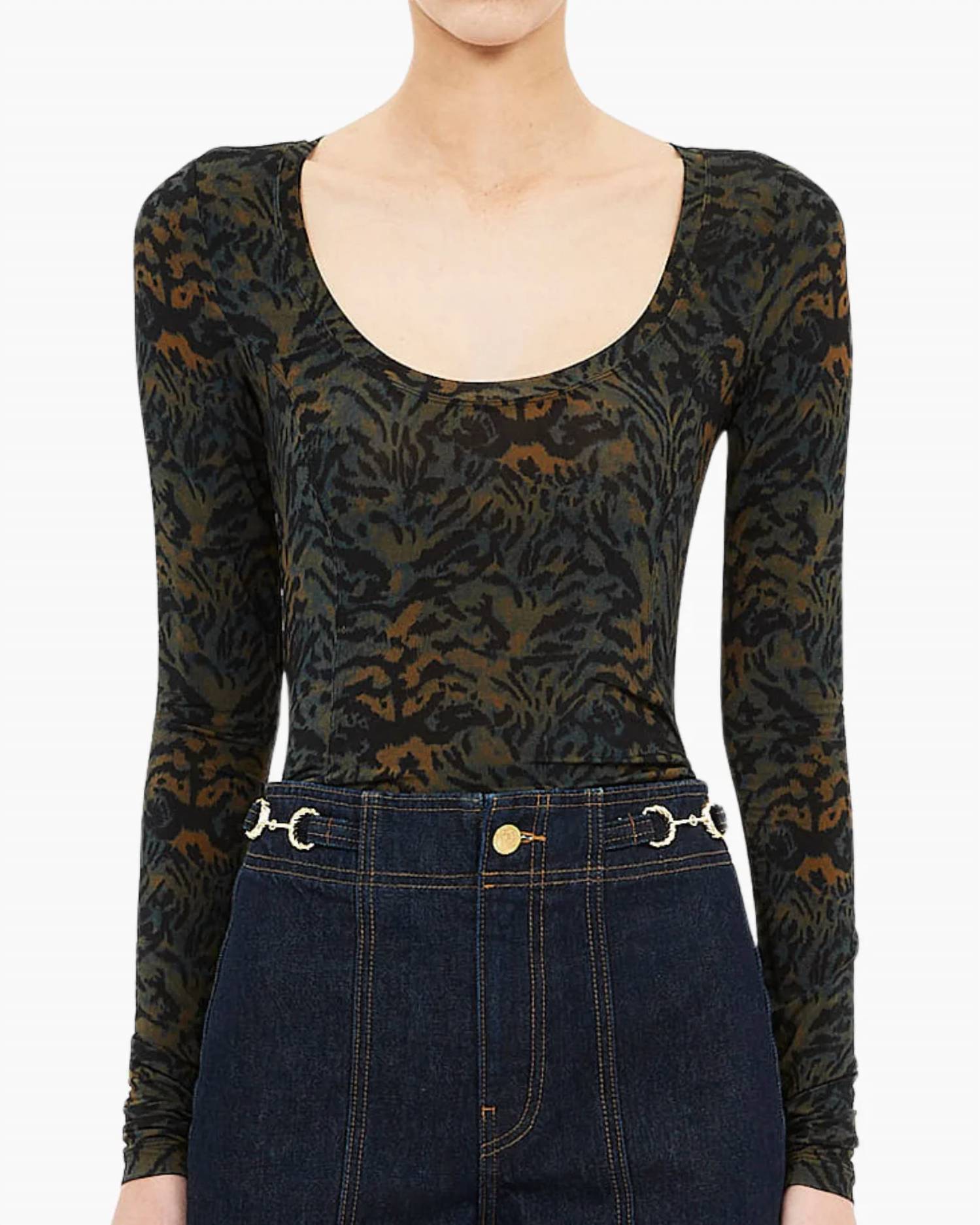 Ulla Johnson - Aris Jersey Long Sleeve U-neck Top