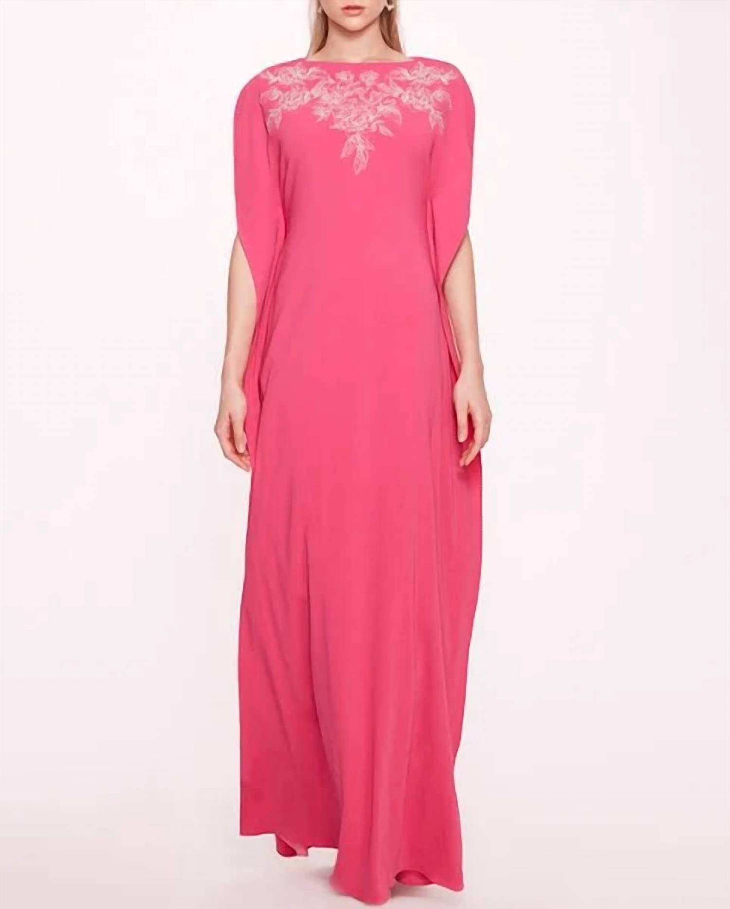 Marchesa - Embroidered Cape Kaftan