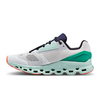 On Men's Cloudstratus Running Shoes in undyed white creek - men's shoe - detail view
