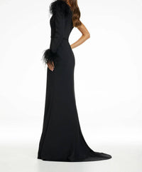 Ashleylauren - One Shoulder Scuba Gown