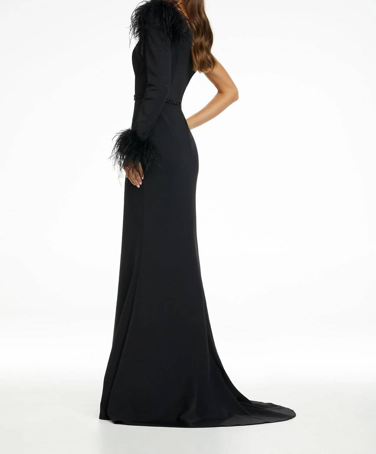 Ashleylauren - One Shoulder Scuba Gown