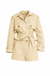 Line And Dot - Kaelin Trench Style Romper
