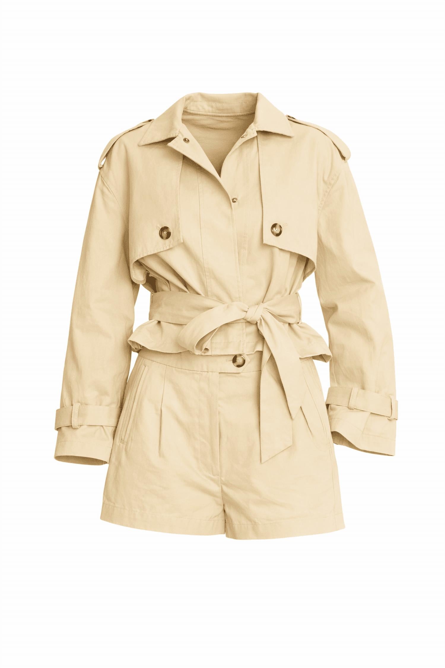 Line And Dot - Kaelin Trench Style Romper