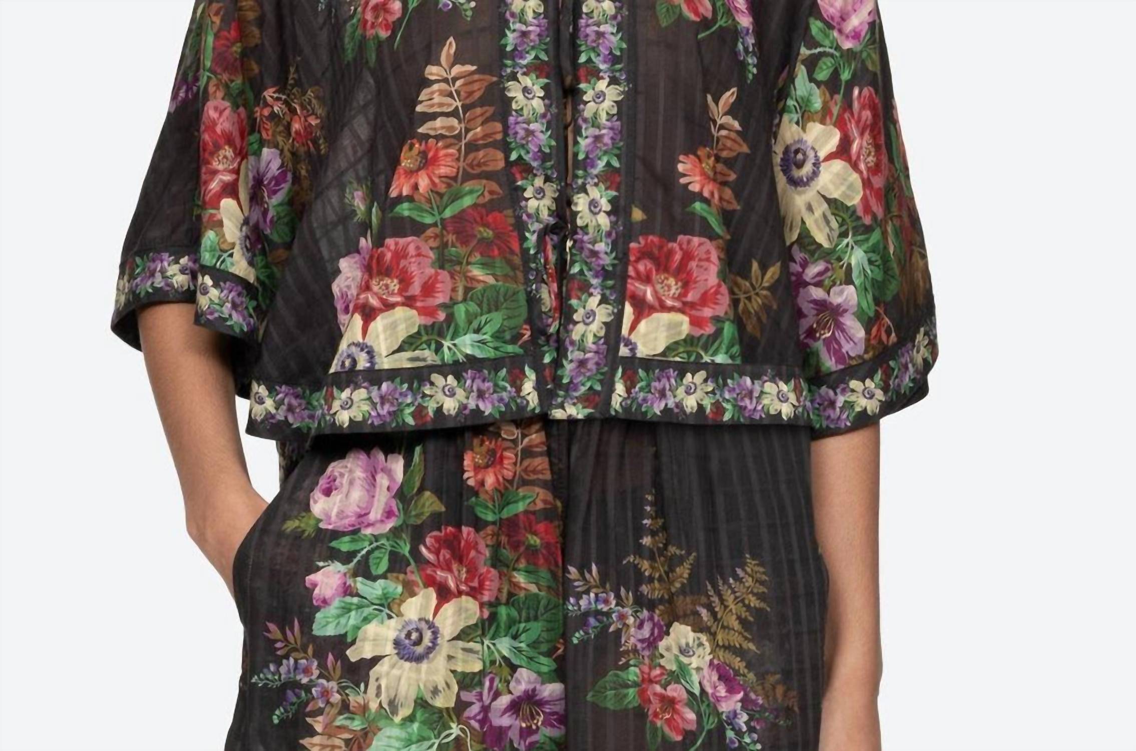 Sea - Viktoria Print Tie Front Top