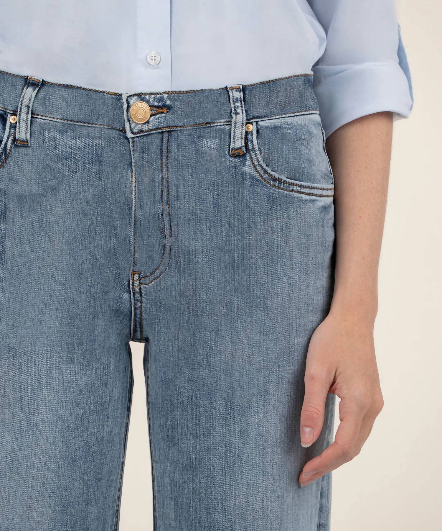 KUT FROM THE KLOTH Jean High Rise Wide Leg Jean in enforce - women's pants - view 4