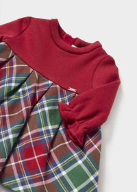 Mayoral - Long Sleeve Knit Tartan Dress With Headband
