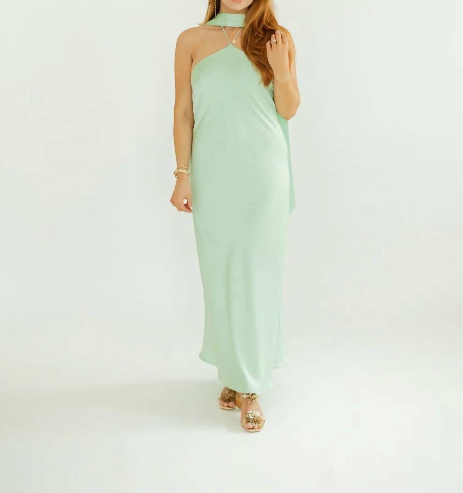 Lucy Paris - Devon Halter Scarf Dress