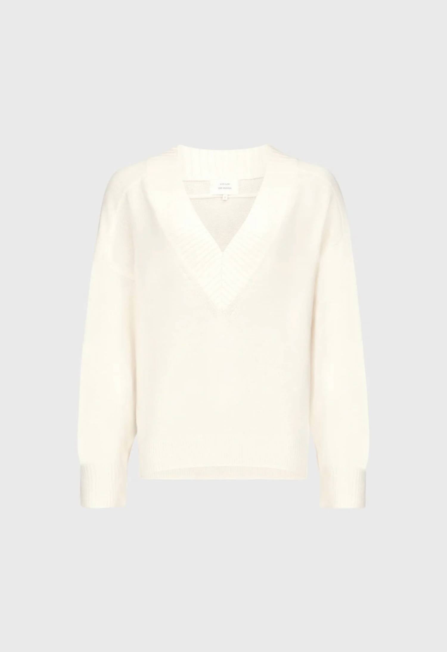 Loulou De Saison - Sage Cashmere V Neck Sweater