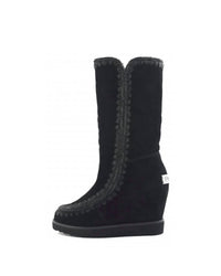 Mou - Women's French Toe Wedge Tall Boots