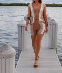 Wholesalesir - Casual Shorts & V-neck Two Piece Set