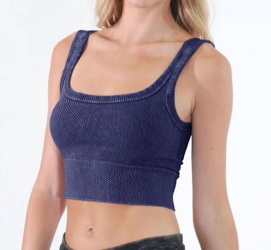 Nikibiki - Wash Ribbed Cropped Top