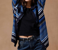 Minnie Rose - Novelty Stripe Camp Shirt
