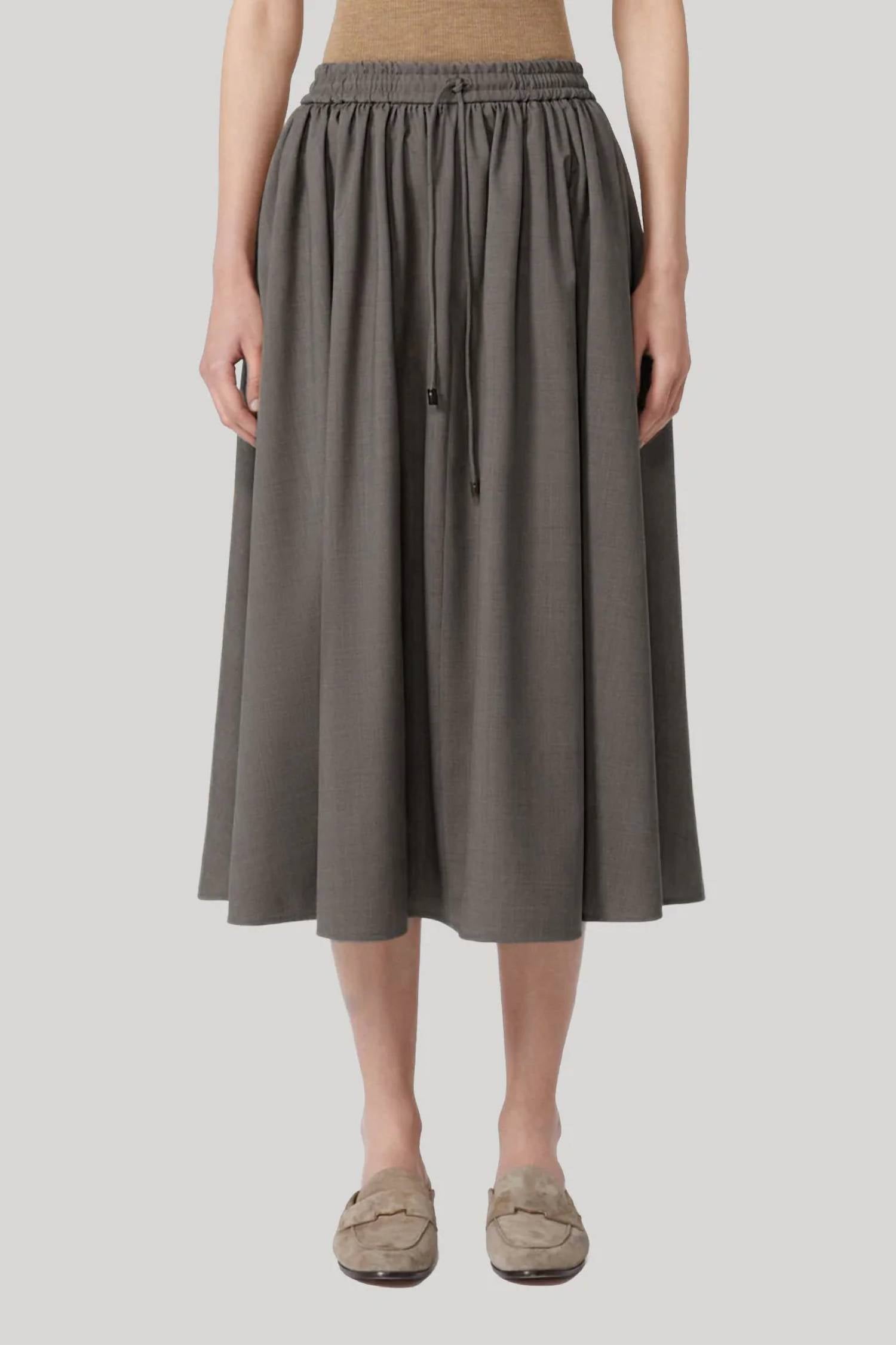 Maxmara - Woollen Cloth Midi Skirt