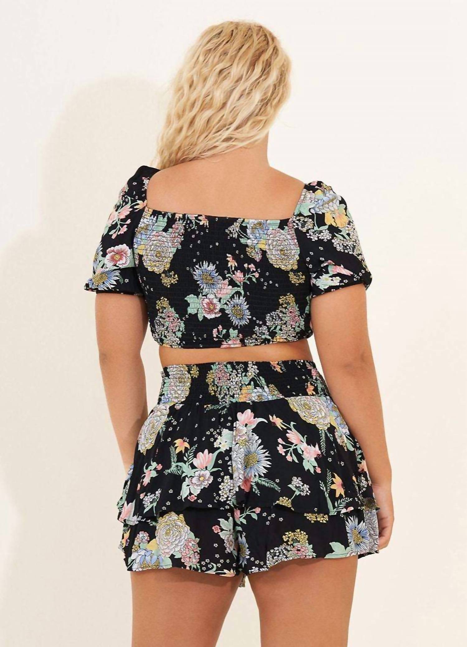 Maaji - Floral Bouquet Riley Crop Top