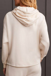 Tribal - Layered Jersey Top With Hood