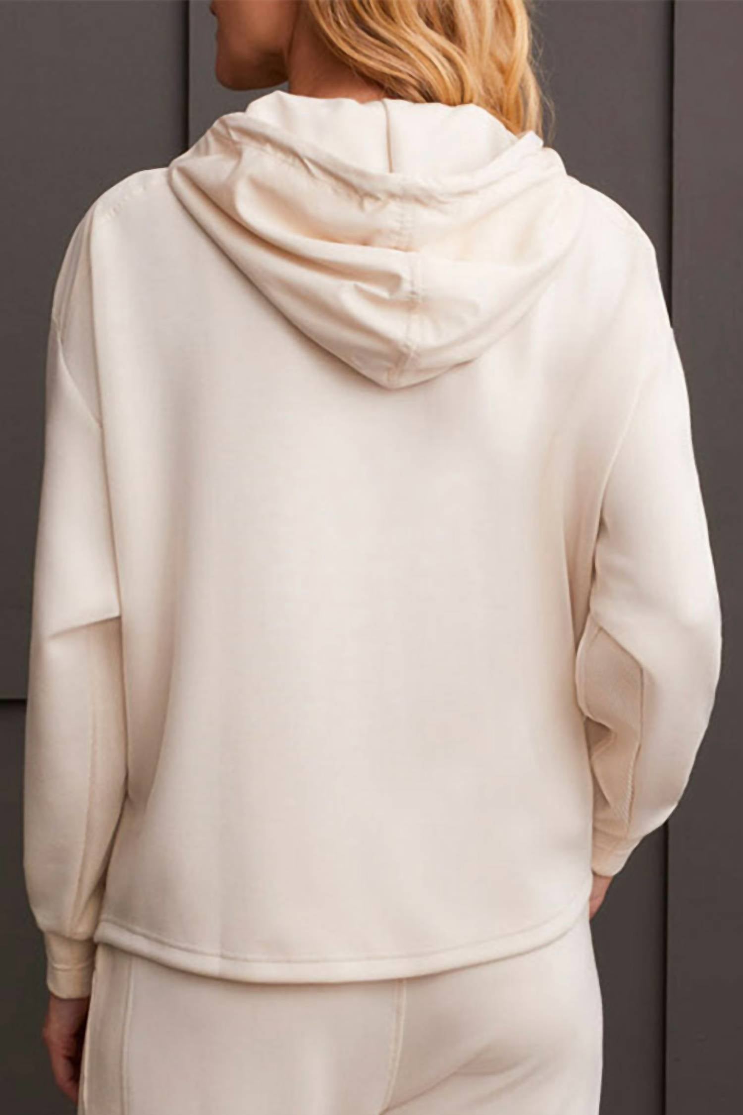 Tribal - Layered Jersey Top With Hood