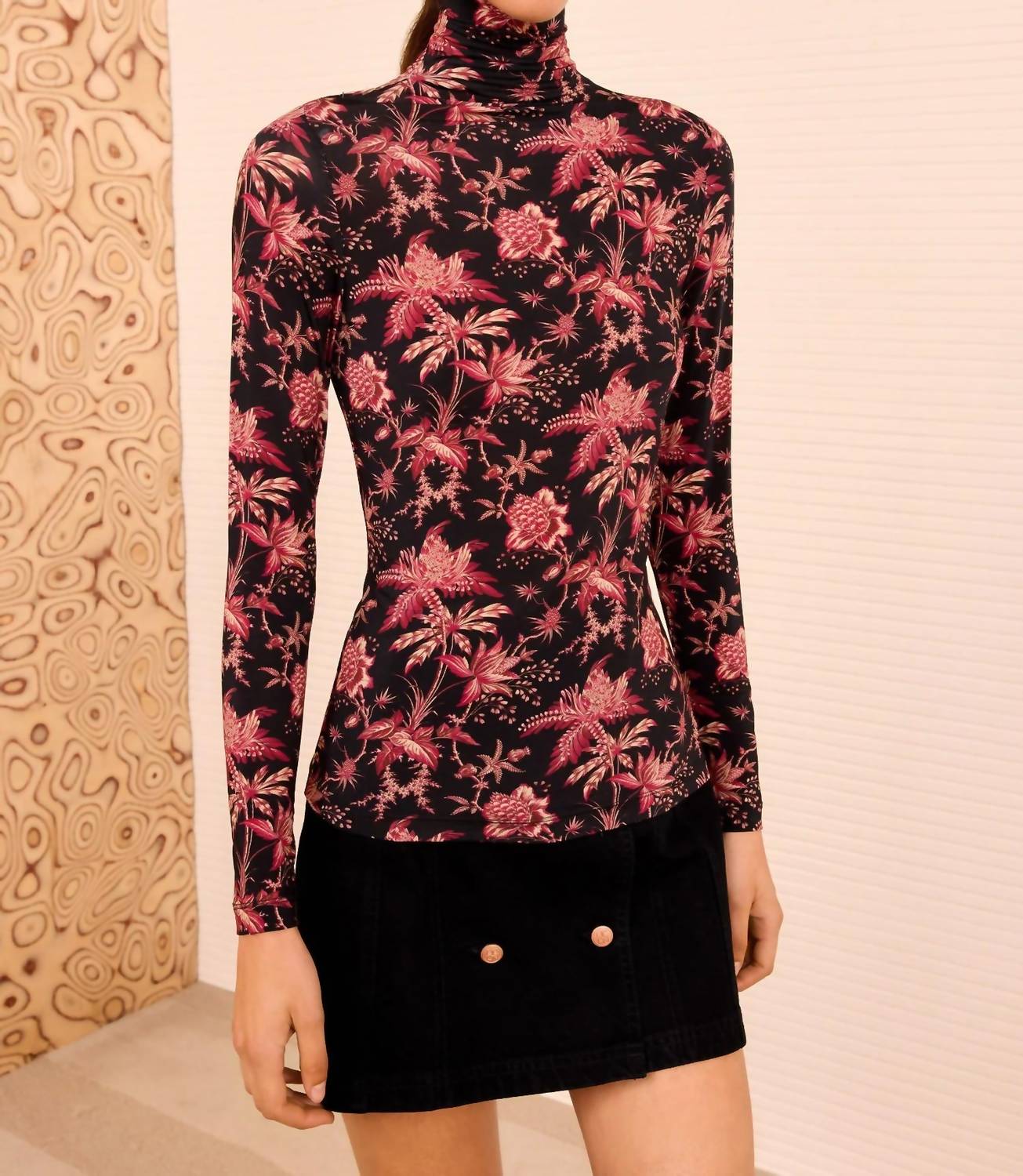 Ulla Johnson - Aurelia Jersey Long Sleeve Turtleneck Top