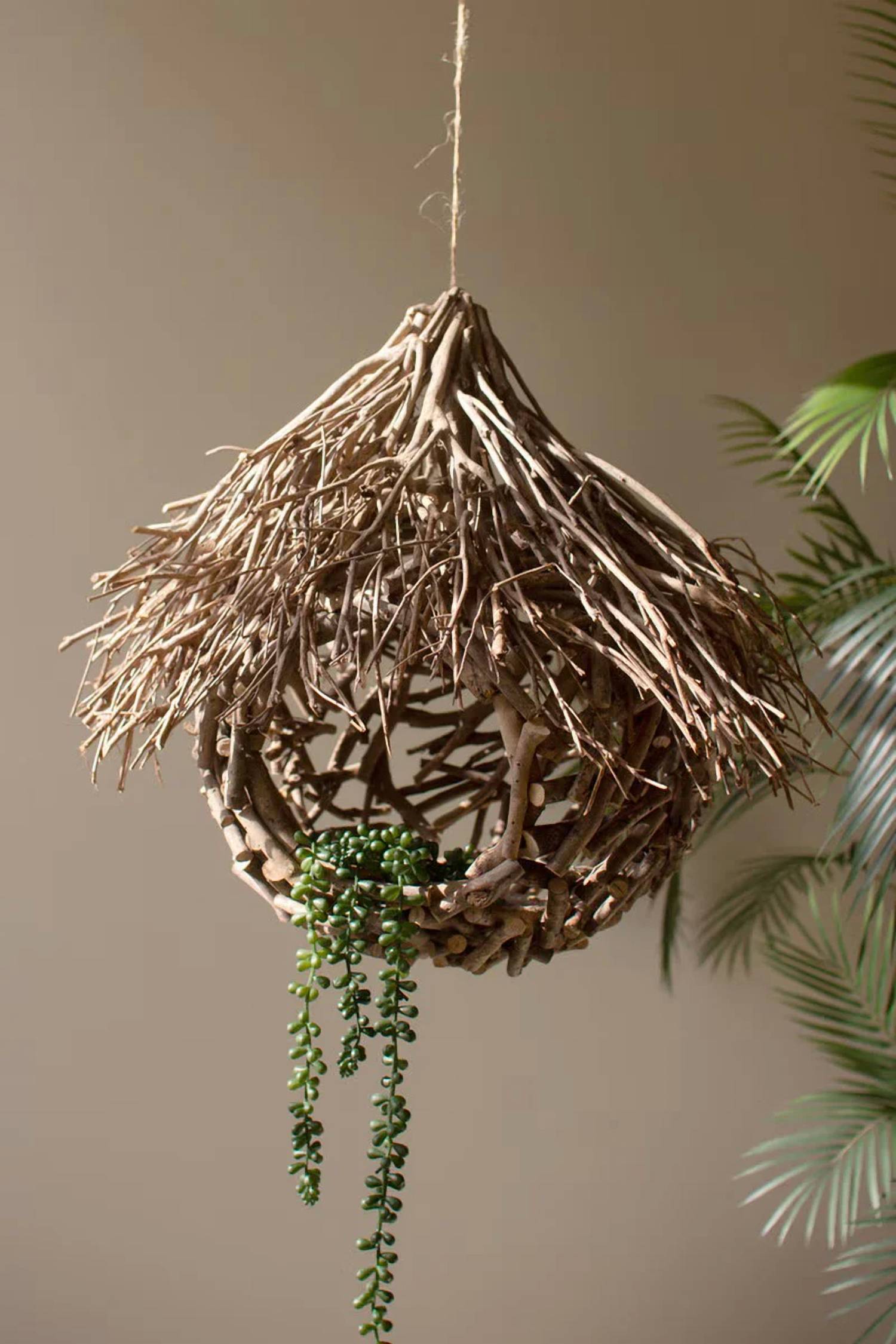 Kalalou - Rustic Hanging Tea Twig Birdhouse