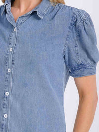 Wholesale Fashion Trends - The Arlo Denim Puff Top