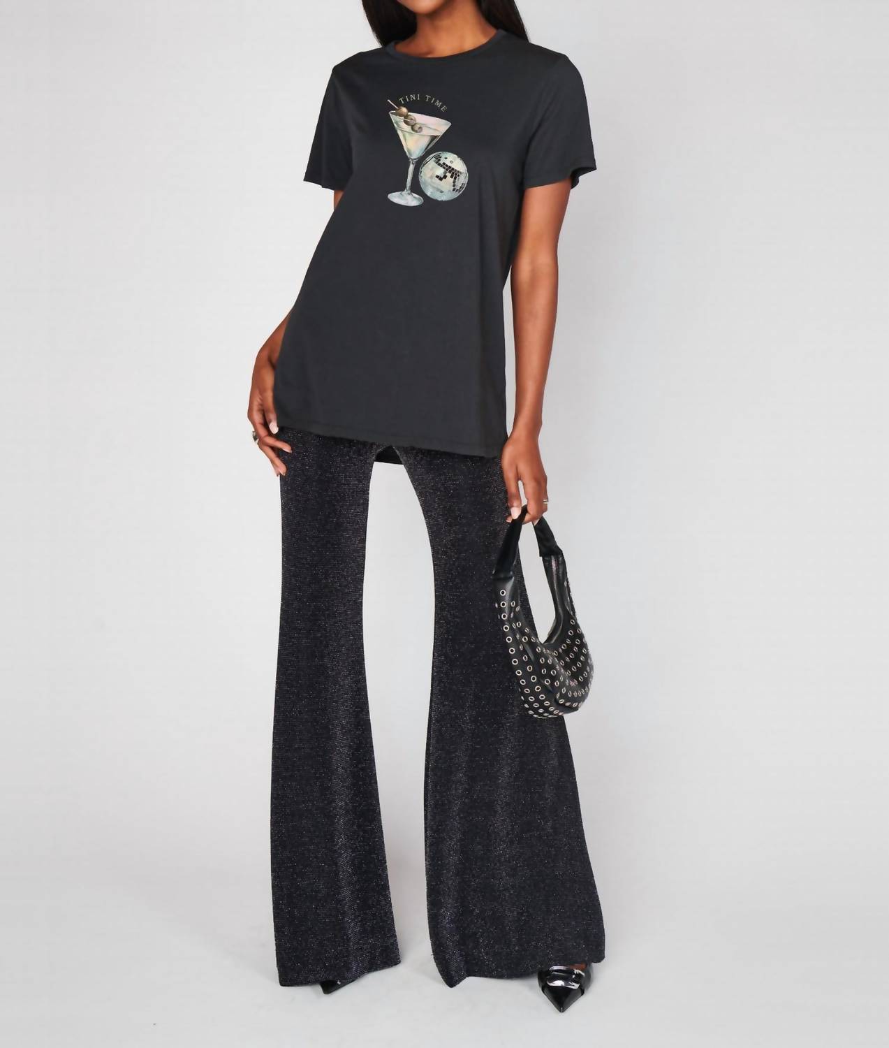 Show Me Your Mumu Oliver Crewneck Tee in tini time graphic - women's t-shirt - alternate view