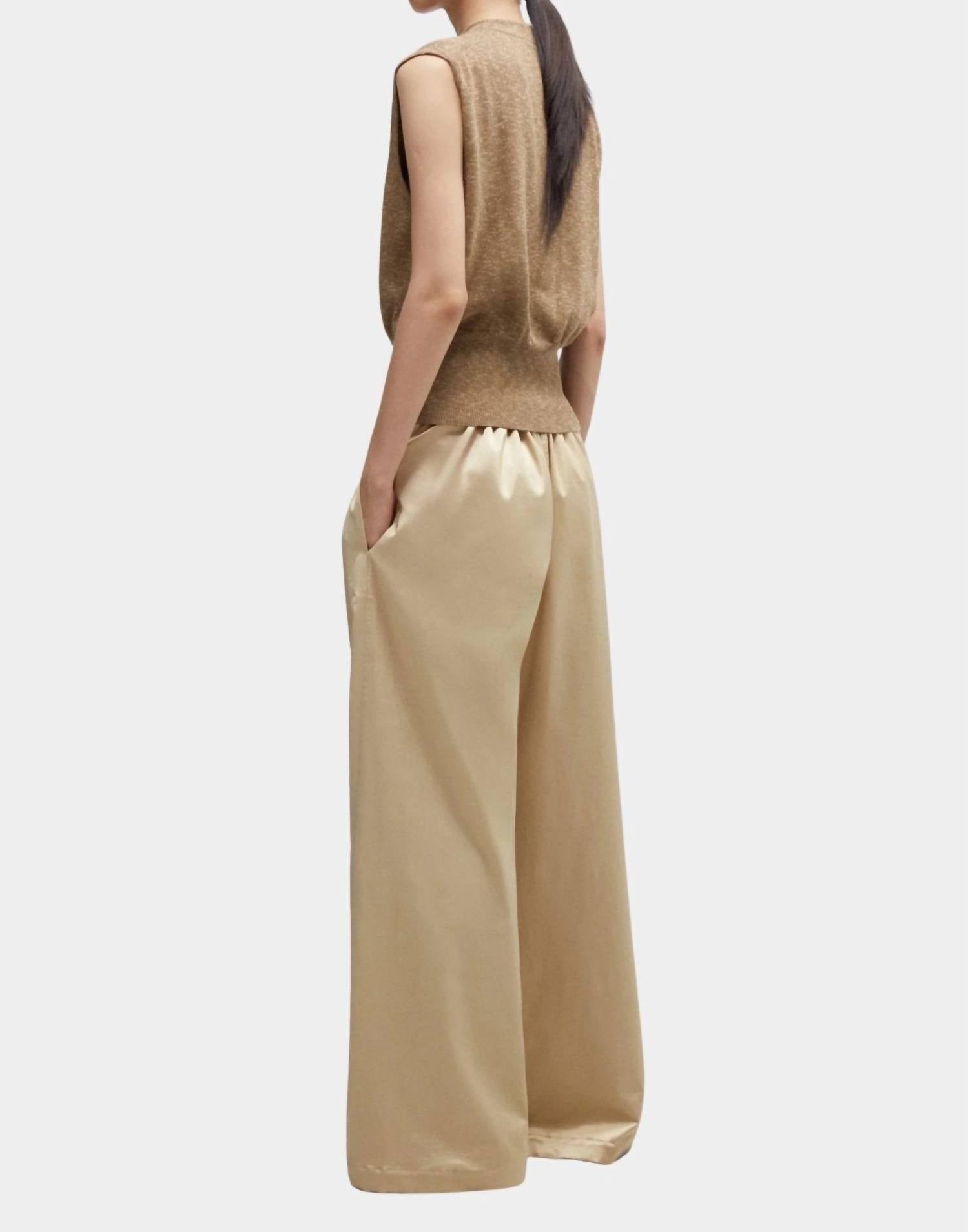 Cordera - Satin Drawstring Pants
