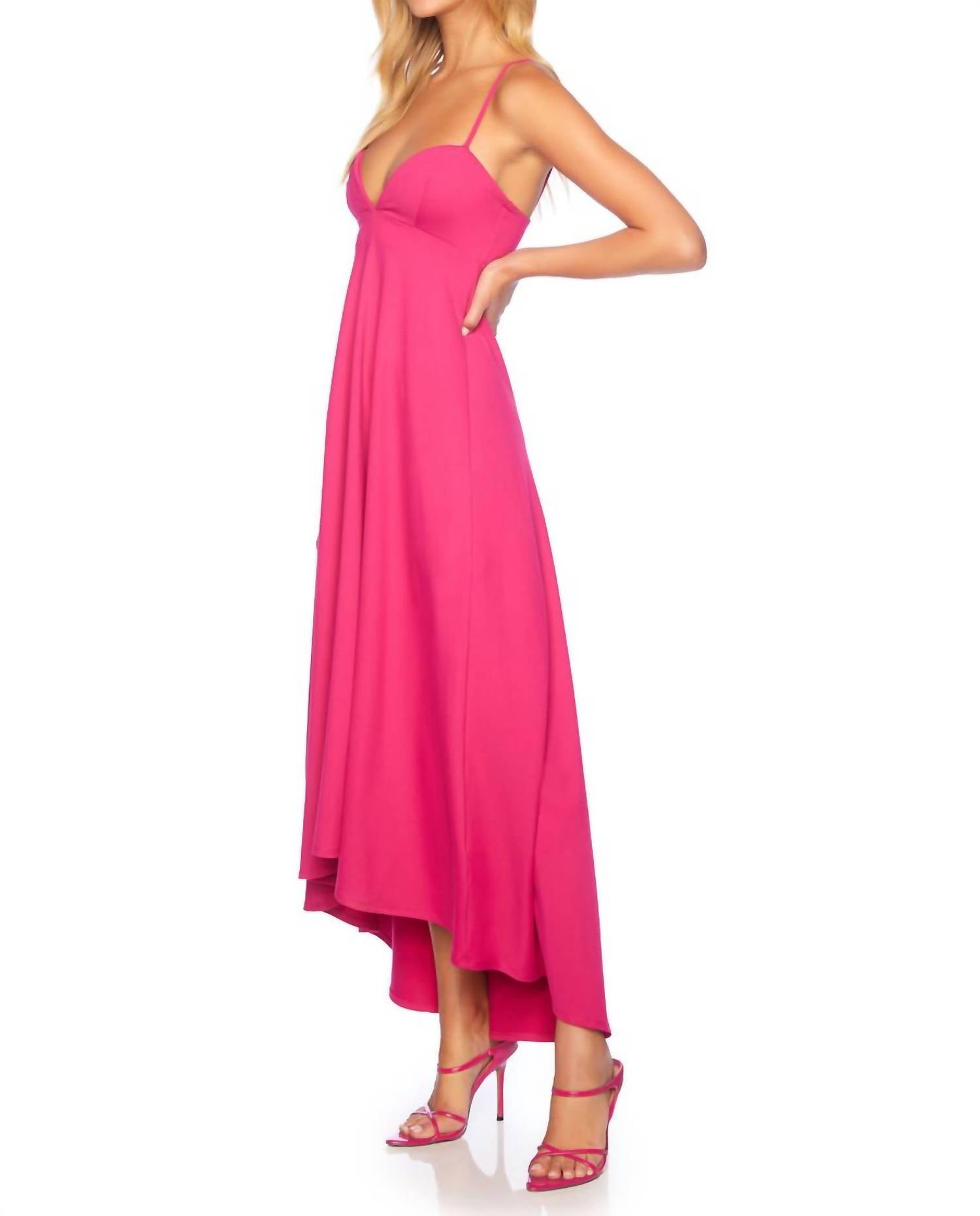 Susana Monaco - Sweetheart String High Low Midi Dress