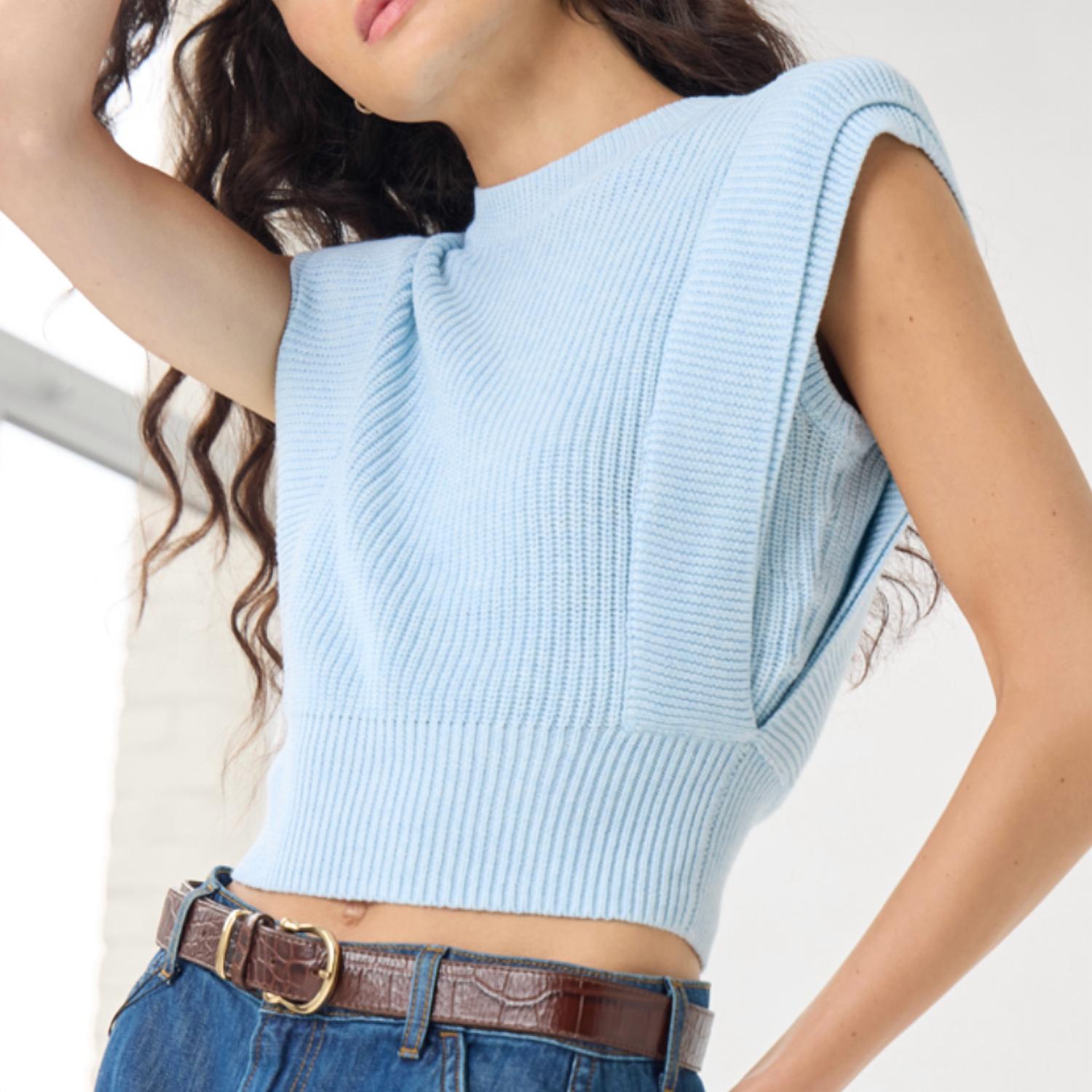 Autumn Cashmere - Doubled Flanges Shaker Crew Sweater