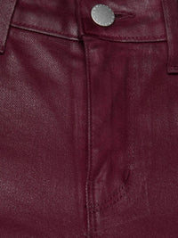 L'Agence - Kendra Coated Cropped Flare Pants