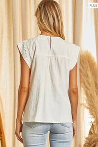 Savanna Jane - Embroidered Lace Top - Plus