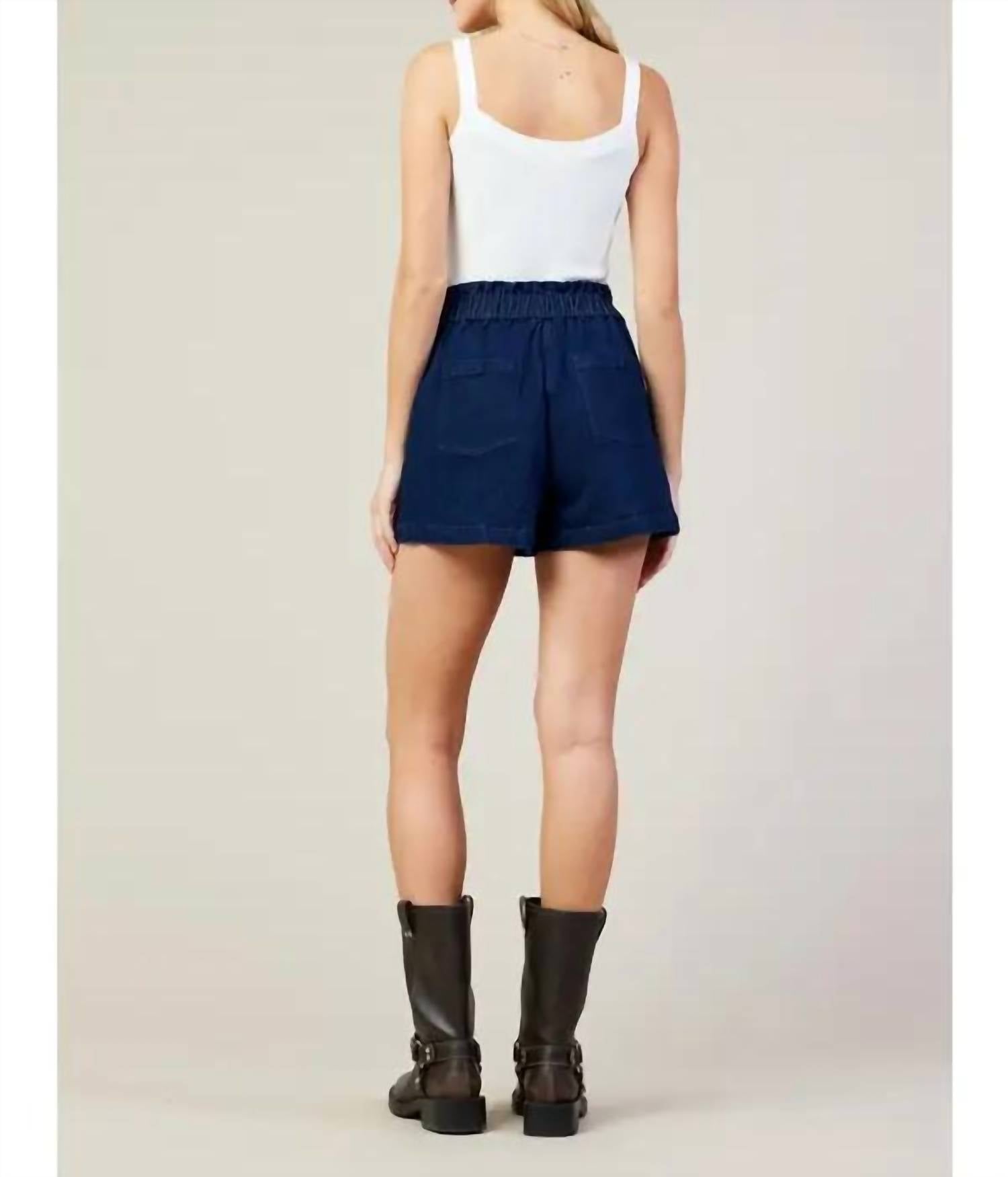 Skies Are Blue - stretch high waisted denim shorts