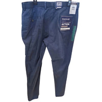 Haggar Men's Straight Fit Active Flex Waistband Dress Pants in midnight blue - men's jeans - detail view
